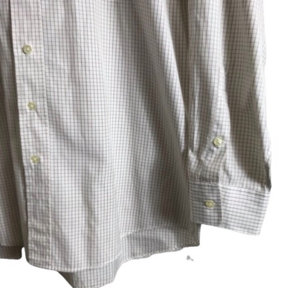 Hickey Freeman Cotton Plaid Button Up Shirt 16 - 34 Business Casual‎ Lightweight - Picture 4 of 7